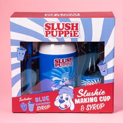 Slush Puppie Making Cup with Blue Raspberry