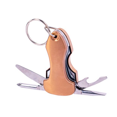Fizz Creations Rose Gold Keyring Torch Multi Tool